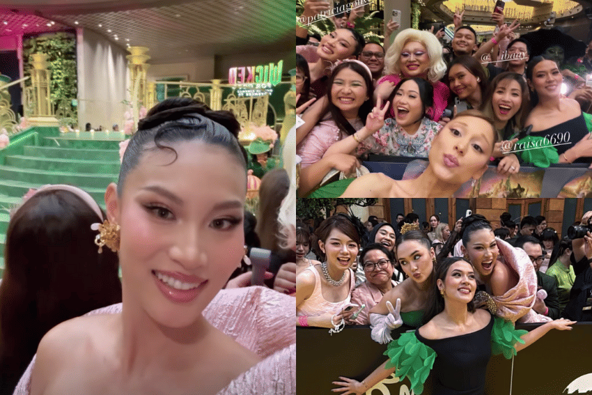 potret Patricia Gouw di premiere film Wicked: For Good Singapura