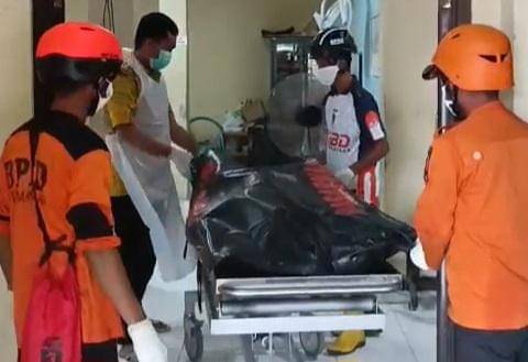 Korban saat berada di kamar jenazah RS Bhayangkara Makassar (Dok. BPBD Makassar)