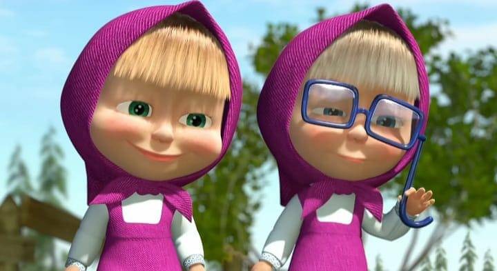 Masha dan Dasha di Masha and The Bear
