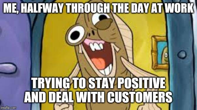 meme SpongeBob tentang pelanggan