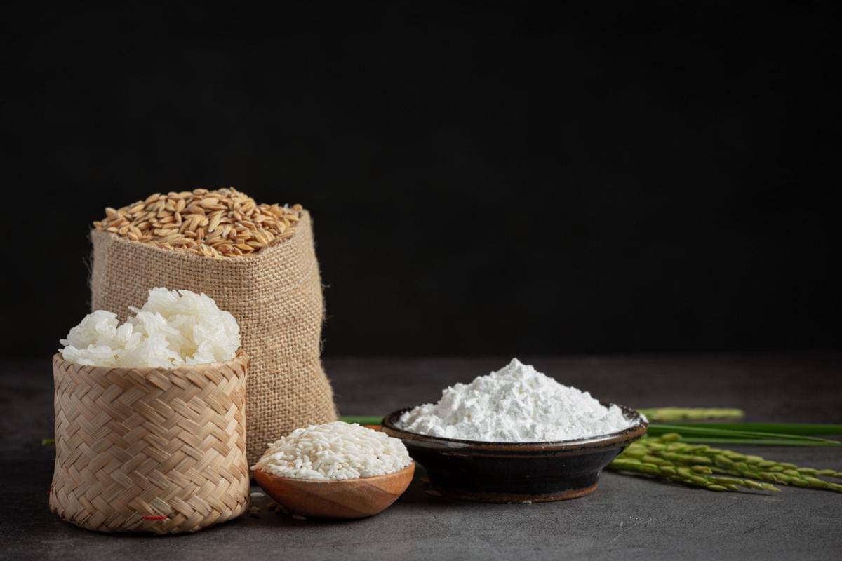 ilustrasi tepung beras dan tepung tapioka 