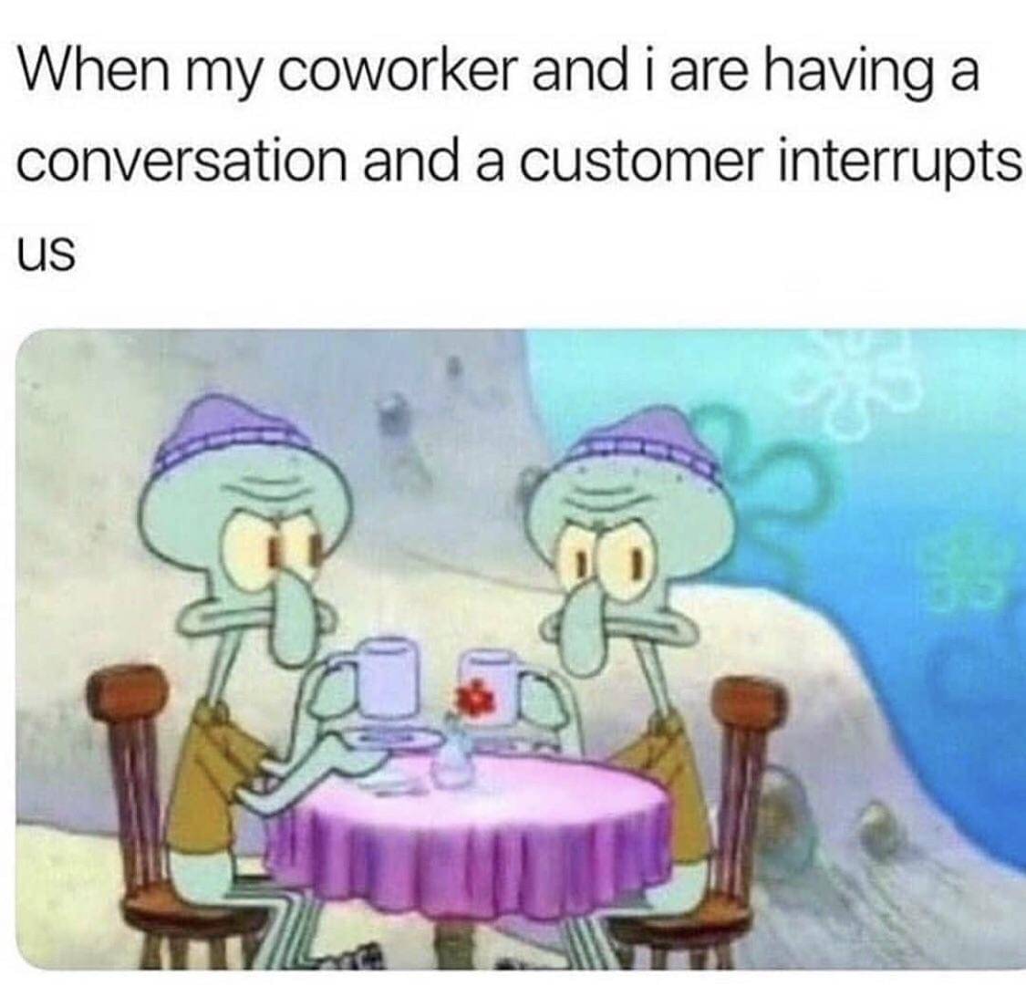 meme SpongeBob tentang pelanggan