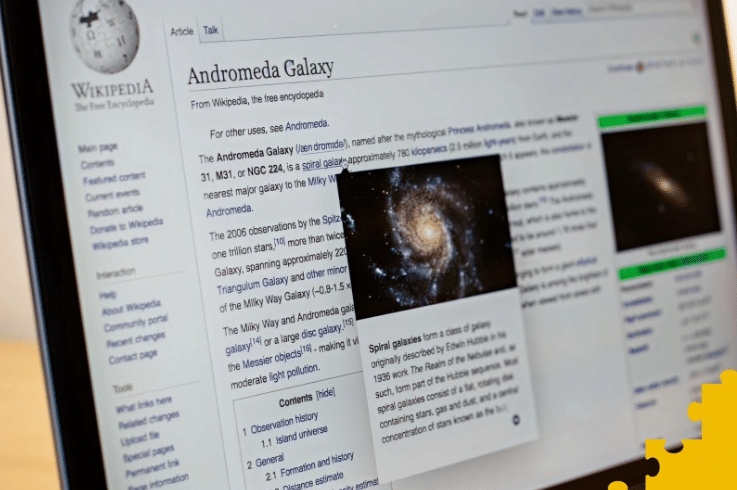 tampilan halaman Wikipedia 