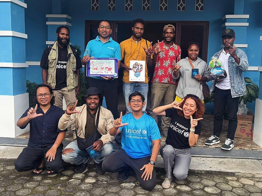 Tim Hano Wene mendapatkan pelatihan dari kantor UNICEF Papua