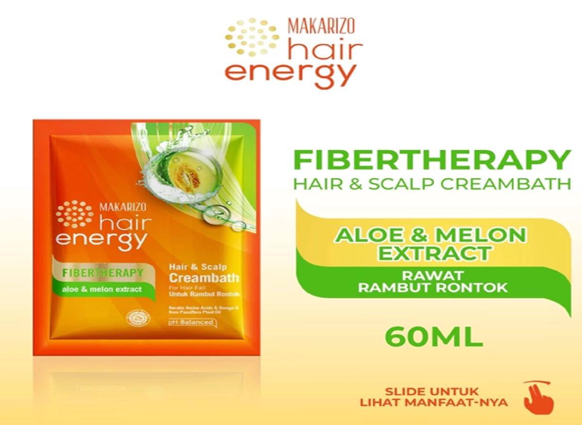 Makarizo Hair Energy Fibertherapy Hair & Scalp Creambath Aloe & Melon