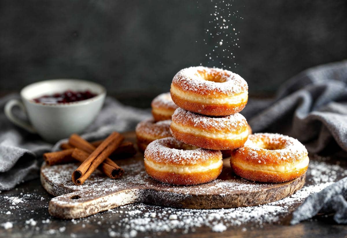 ilustrasi donat gula halus