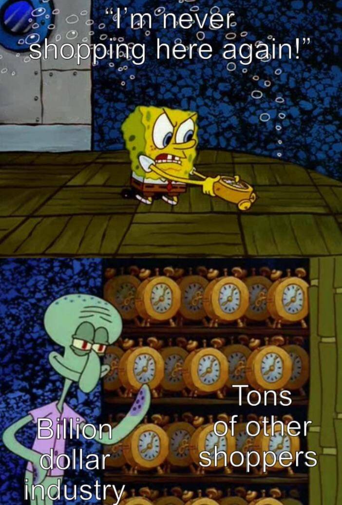 meme kartun tentang belanja