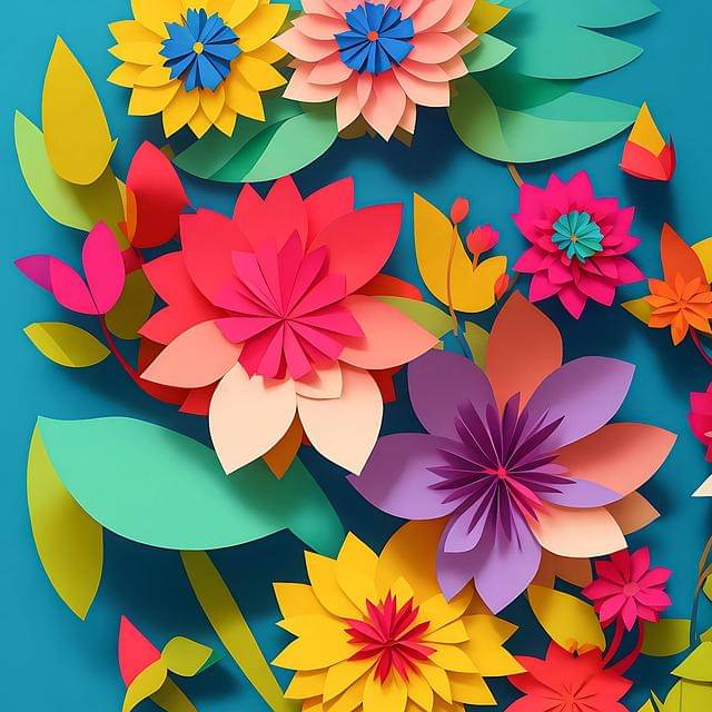 Ilustrasi kreasi bunga DIY. 