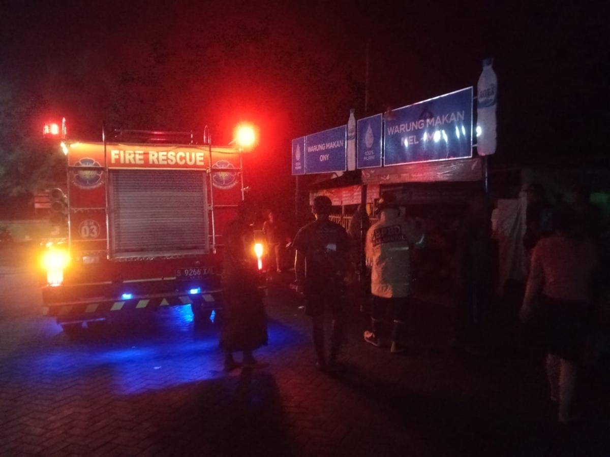Dapur warung makan di Parangtritis Bantul ludes terbakar. (Dok. Humas Polres Bantul)
