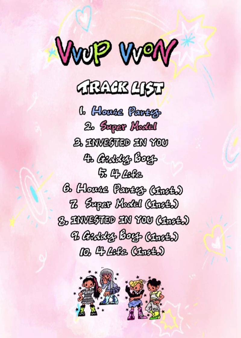 tracklist album VVON dari VVUP