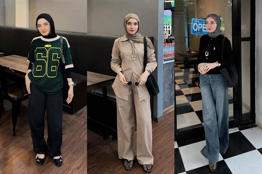 ide outfit hangout ke coffee shop ala Lisna Feri