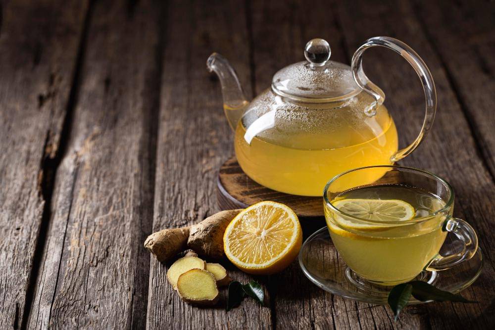 ilustrasi ginger lemon tea