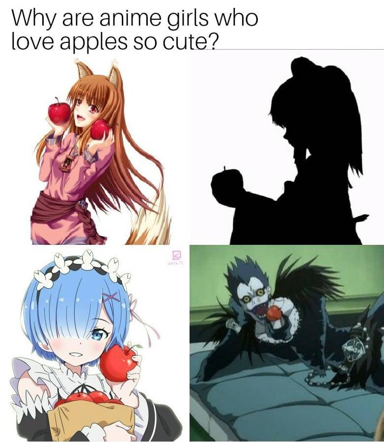 meme anime tentang apel