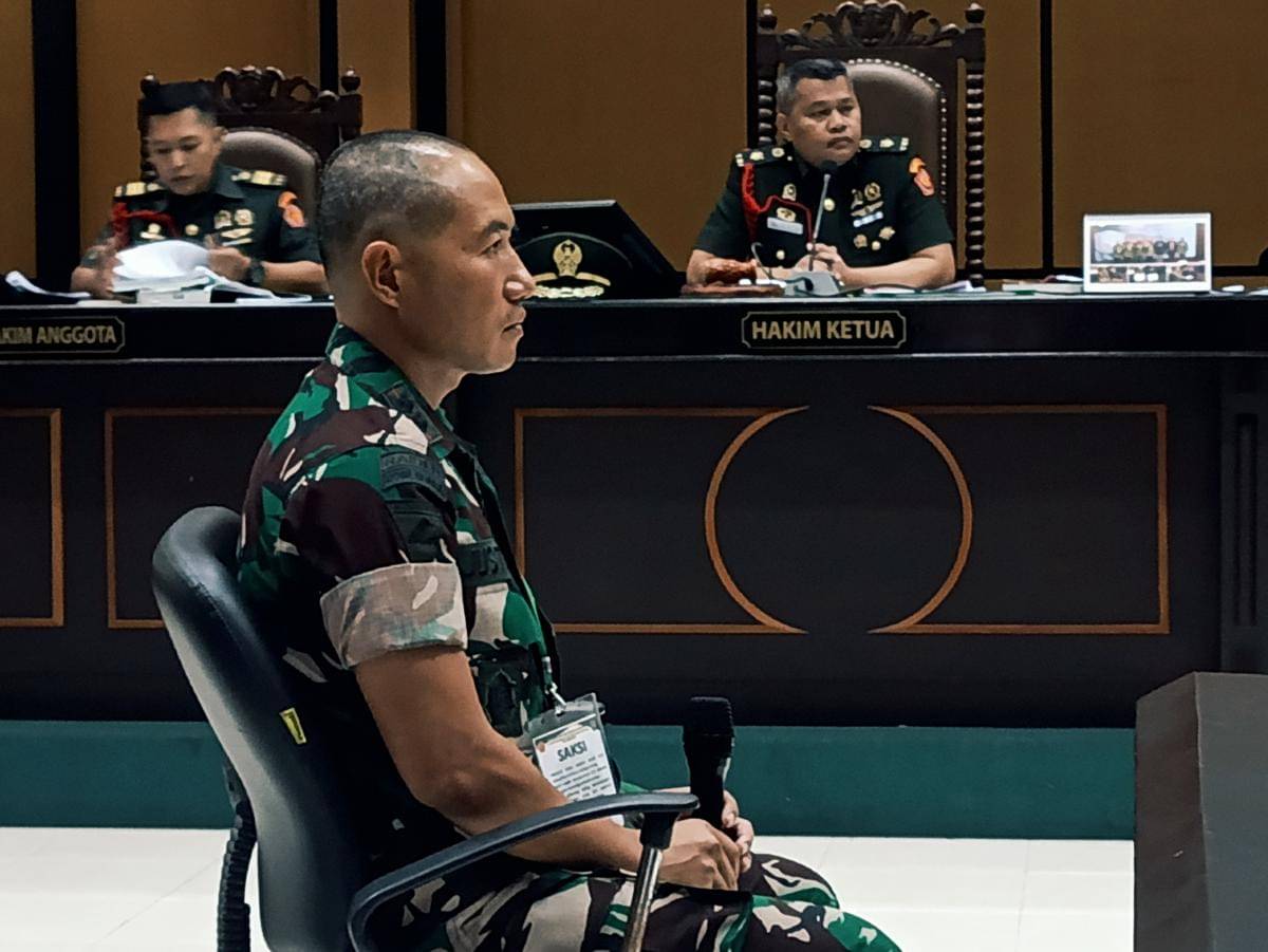 Komandan batalion Prada Lucky jadi saksi di persidangan. (IDN Times/Putra Bali Mula)