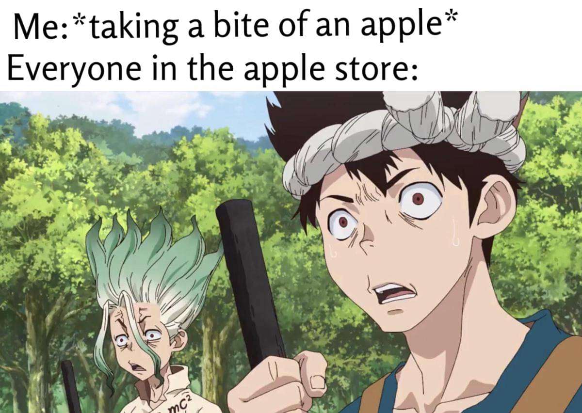 meme anime tentang apel