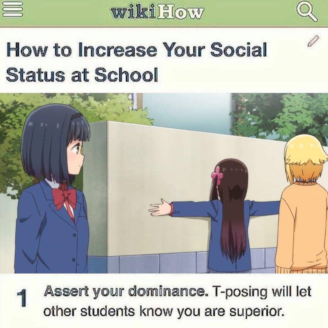 meme anime tentang pose