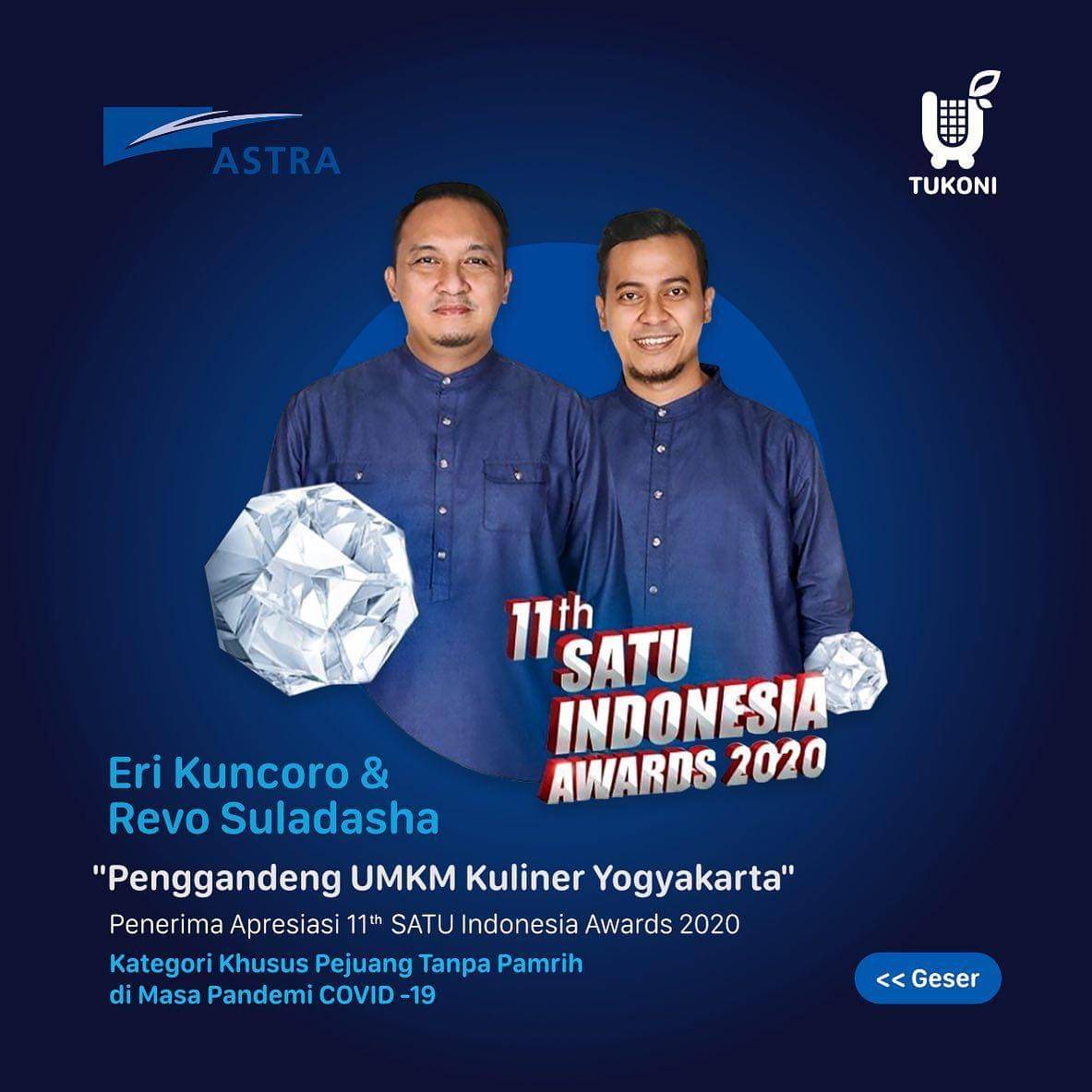 Eri Kuncoro dan Revo Suladasha, pendiri Yuk Tukoni