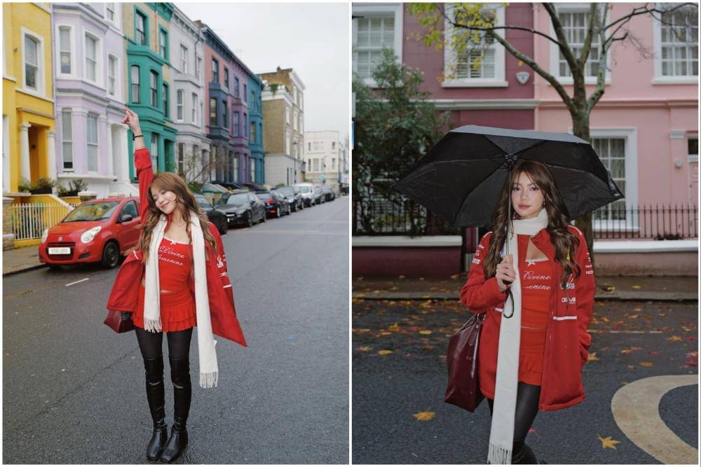 Potret Regina Phoenix jalan-jalan di Notting Hill