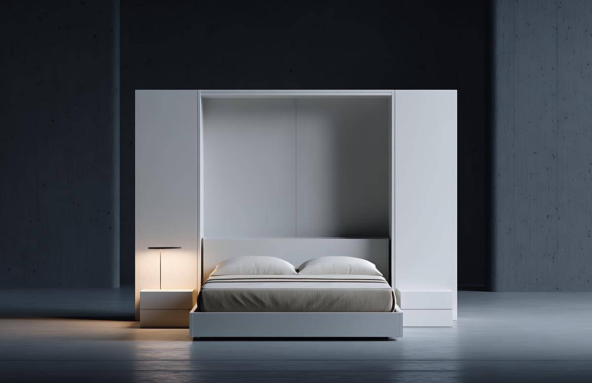 ilustrasi tempat tidur lipat