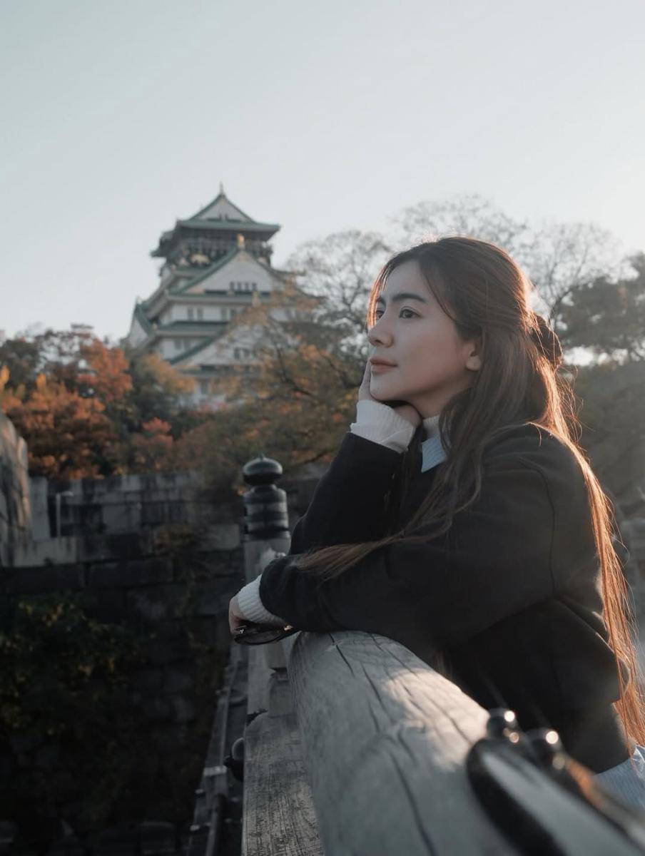 Potret Felicya Angelista liburan akhir musim gugur di Jepang