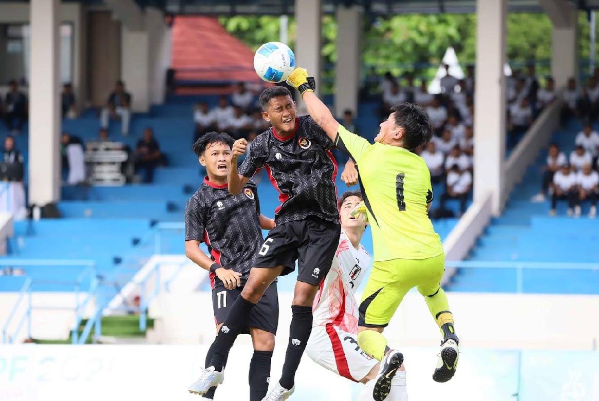 Pertandingan IFCPF Asia Oceania Cup 2025 Indonesia vs Jepang di Stadion UNS. (Dok. Bidang Humas dan Media NPC Indonesia)