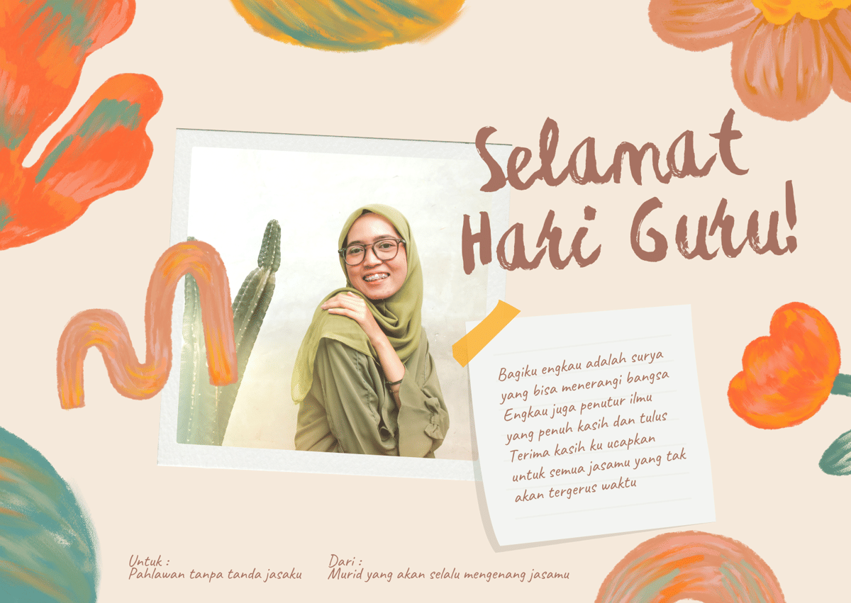 contoh kartu ucapan hari Guru Nasional 2025
