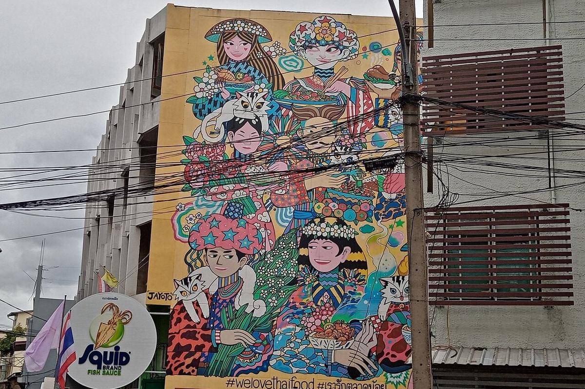Street art di Talat Noi, Bangkok, Thailand