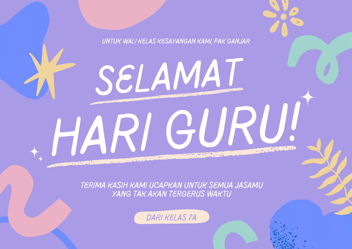 contoh kartu ucapan hari Guru Nasional 2025