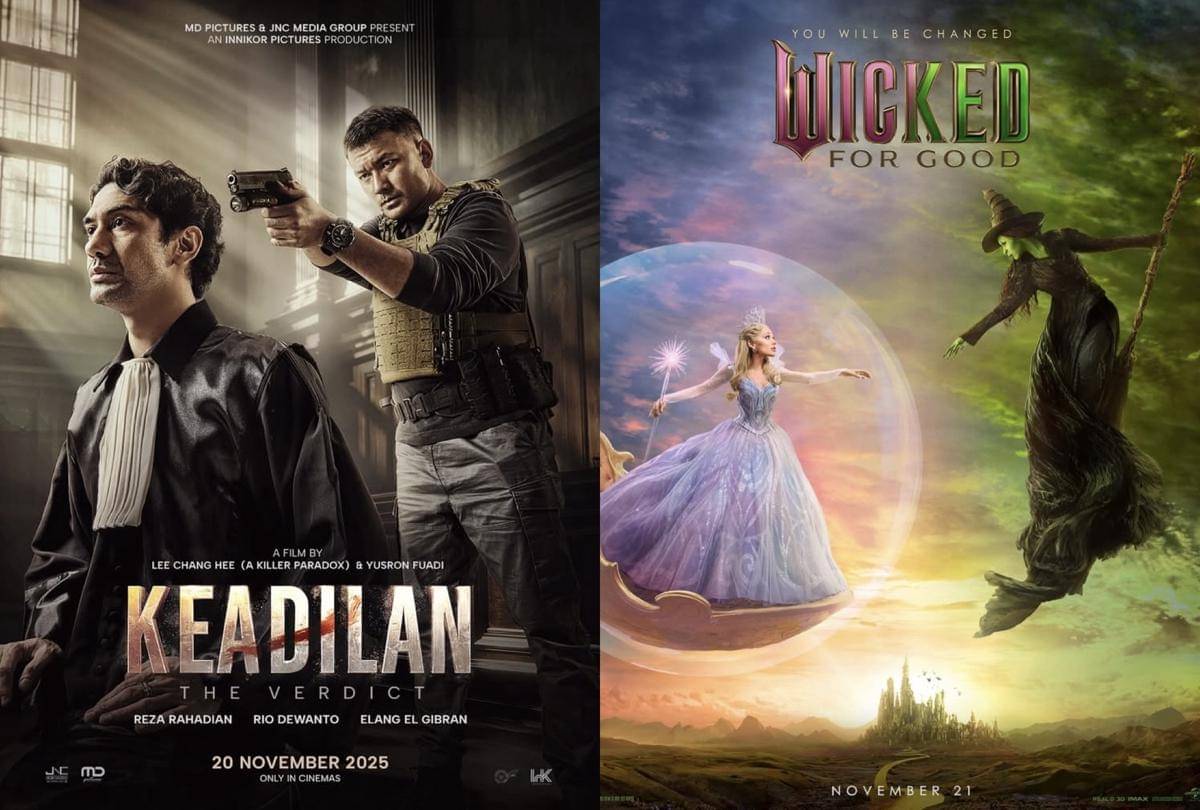 poster film Keadilan (The Verdict) dan Wicked: For Good