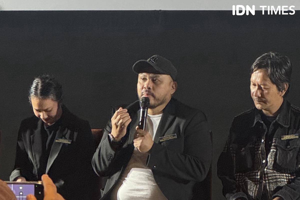 jajaran tim produksi film Legenda kelam Malin Kundang pada Senin (17/11/2025)