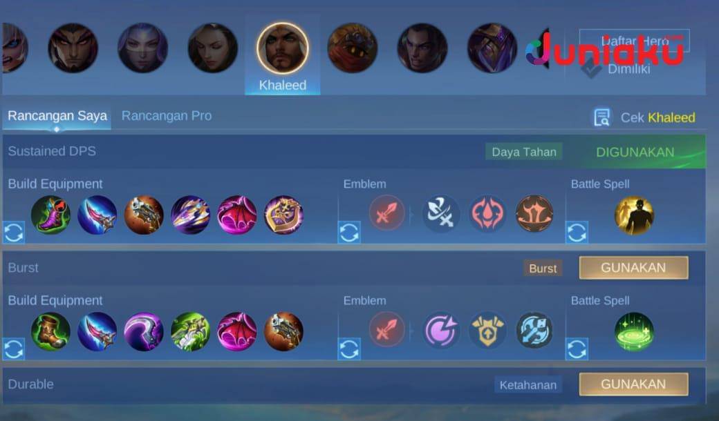 Build Khaleed (Dok. Moonton/Mobile Legends)