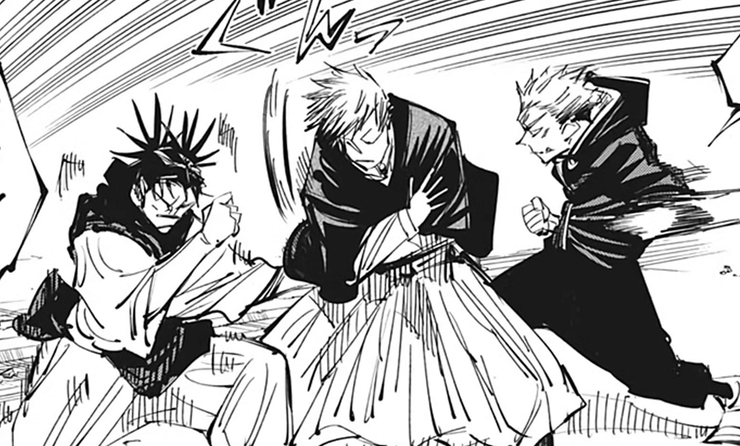 Choso dan Yuji vs Naoya