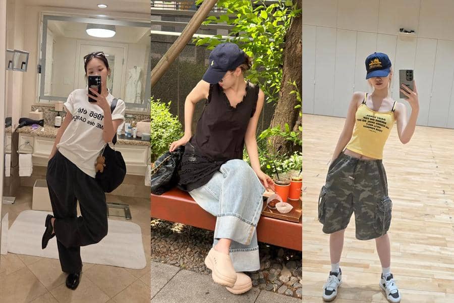 cozy outfit ala Chaewon LE SSERAFIM