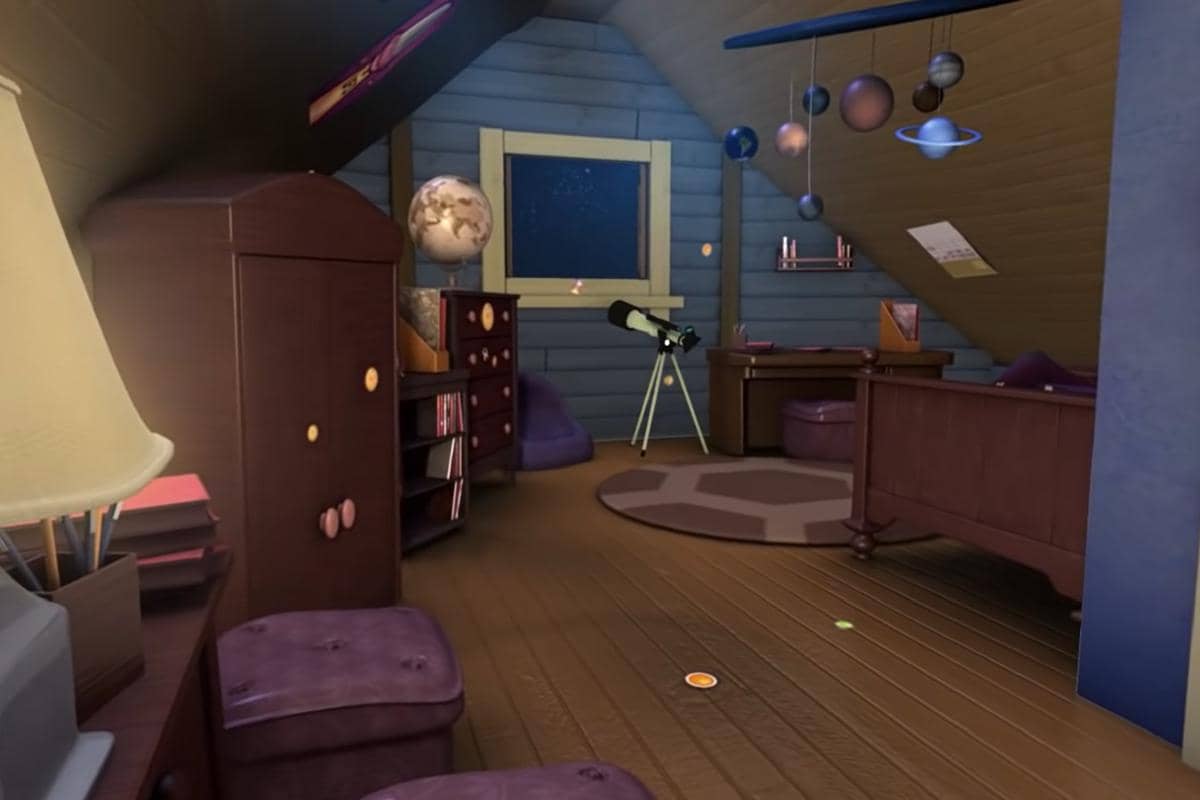 berbagai dekorasi bertema luar angkasa di kamar tidur BoBoiBoy