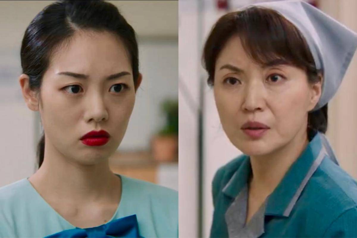 Oh Mi Ho (Kwon Han Sol) dan Kim Eul Nyeo (Park Sung Yun) dalam drakor Typhoon Family 