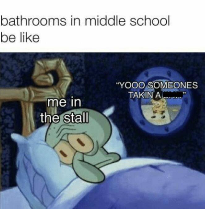 meme kartun tentang toilet sekolah