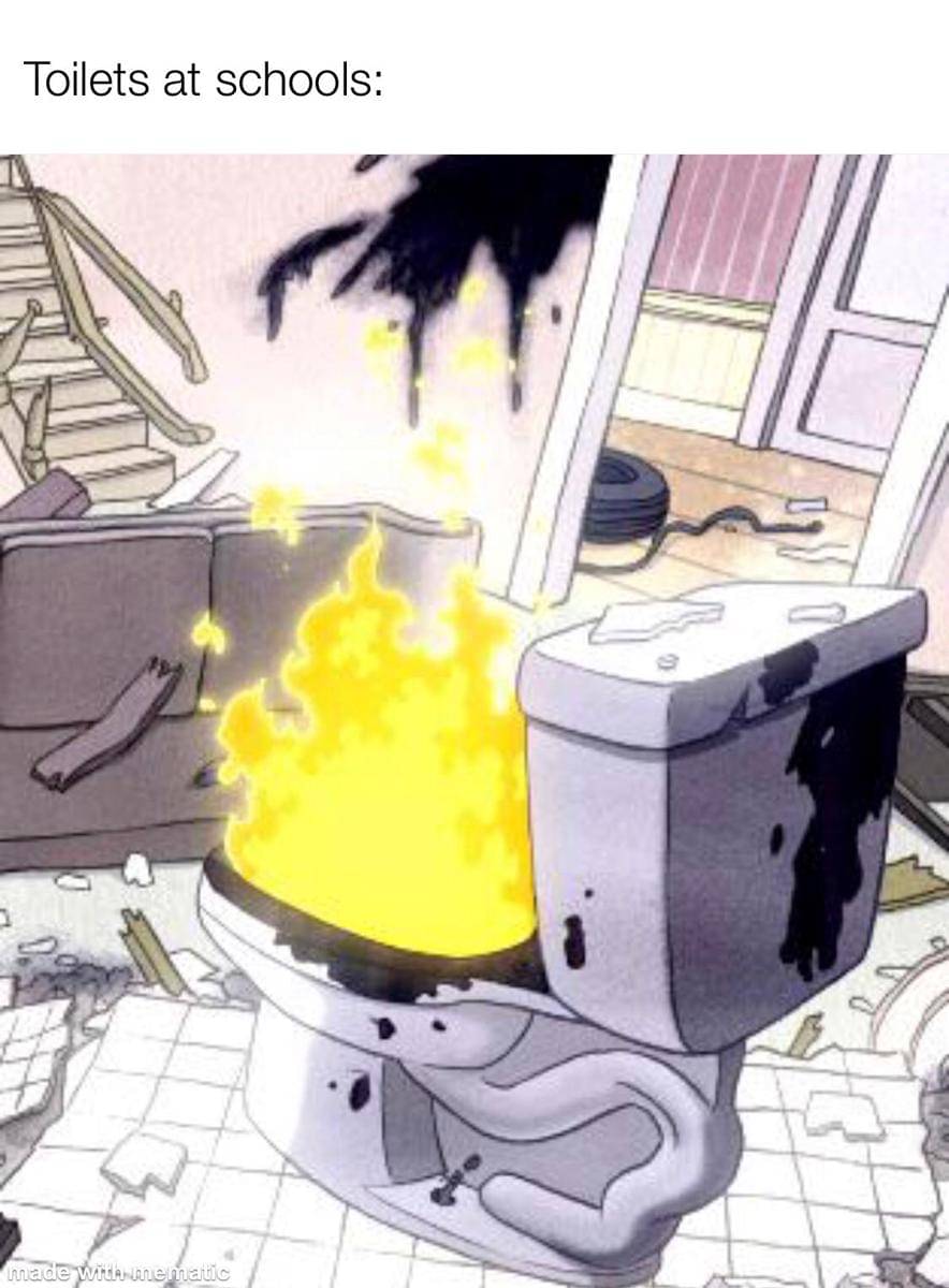 meme kartun tentang toilet sekolah