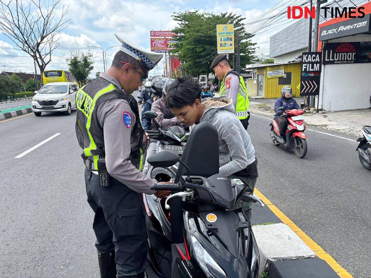 Operasi Zebra Progo 2025 Polres Bantul. (IDN Times/Daruwaskita)