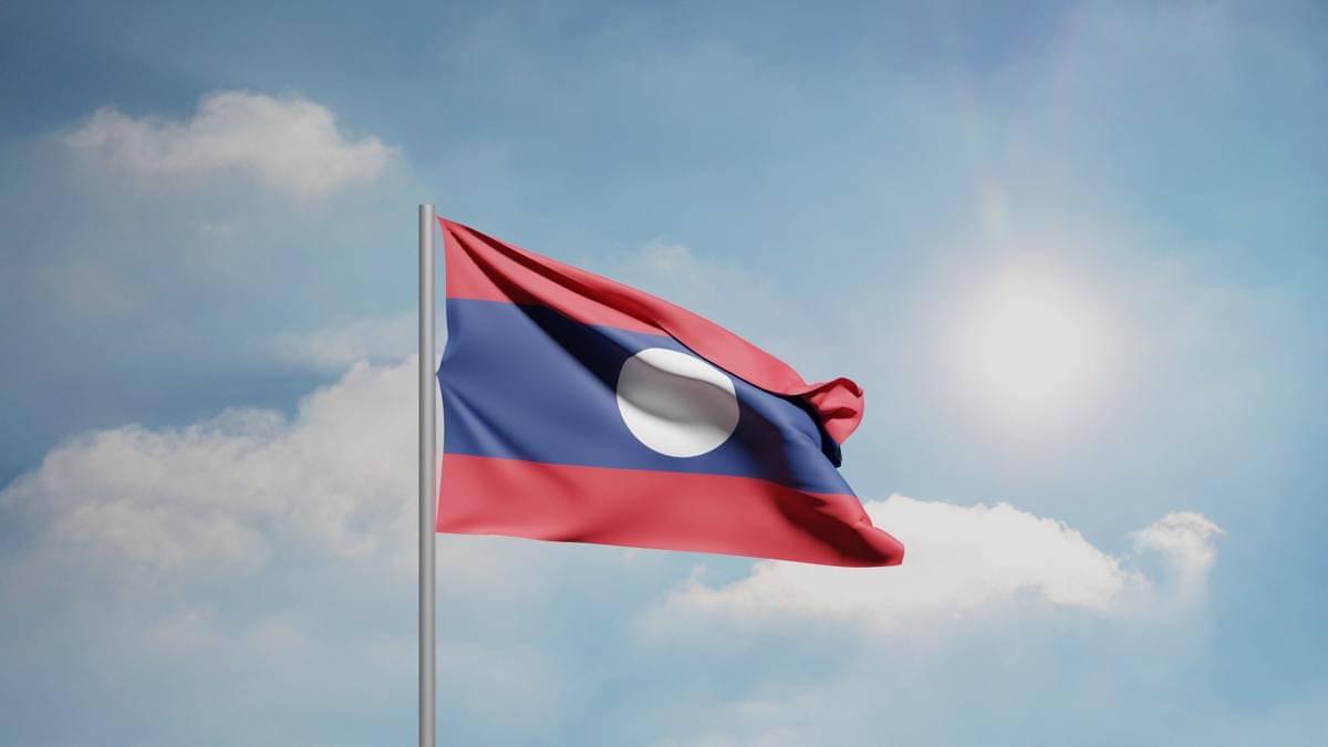 Ilustrasi bendera negara Laos