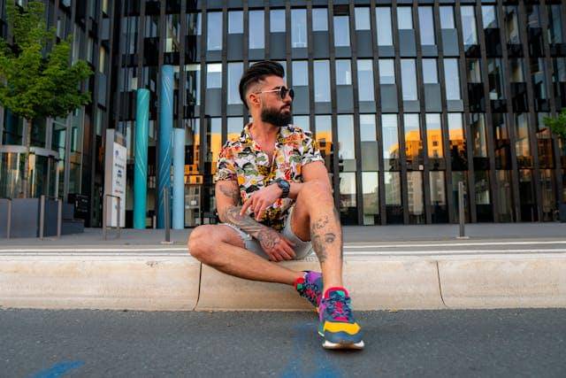 ilustrasi pria dengan berewok tebal 