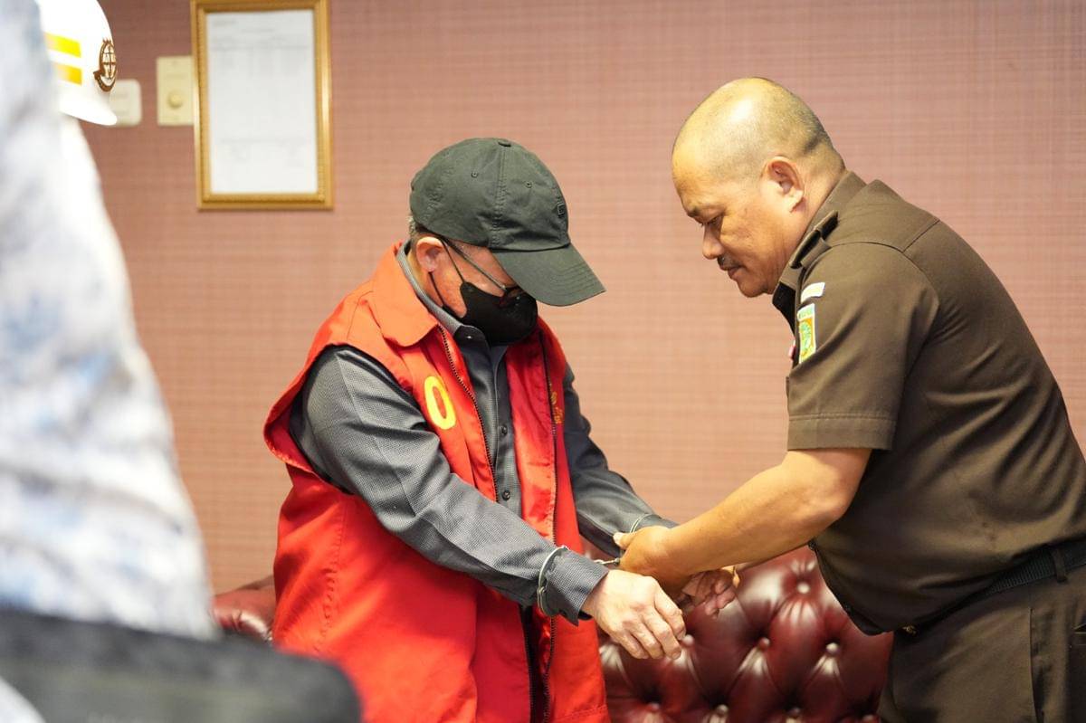 Tersangka WS alias Wilson yang merupakan Direktur PT BSS dan PT SAL ditahan penyidik pidsus Kejati Sumsel terkait perkara Tipikor pemberian kredit bank BRI (Dok: Kejati Sumsel)