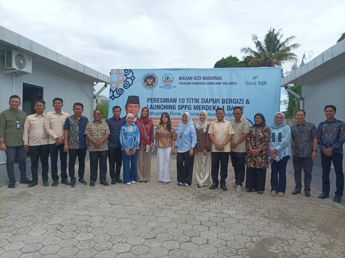 Yasika Aulia Ramadhani saat peresmian dapur SPPG di Kabupaten Bone, Jumat (14/11/2025). WR untuk IDN Times