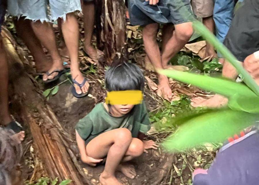 Bocah Roy Rusli (6) yang dilaporkan hilang di TPU ditemukan di Pekuburan Moraya, Desa Tombuluan, Kecamatan Tombulu, Kabupaten Minahasa, Sulawesi Utara, Senin (17/11/2025). Dok. Pemerintah Desa Tombuluan