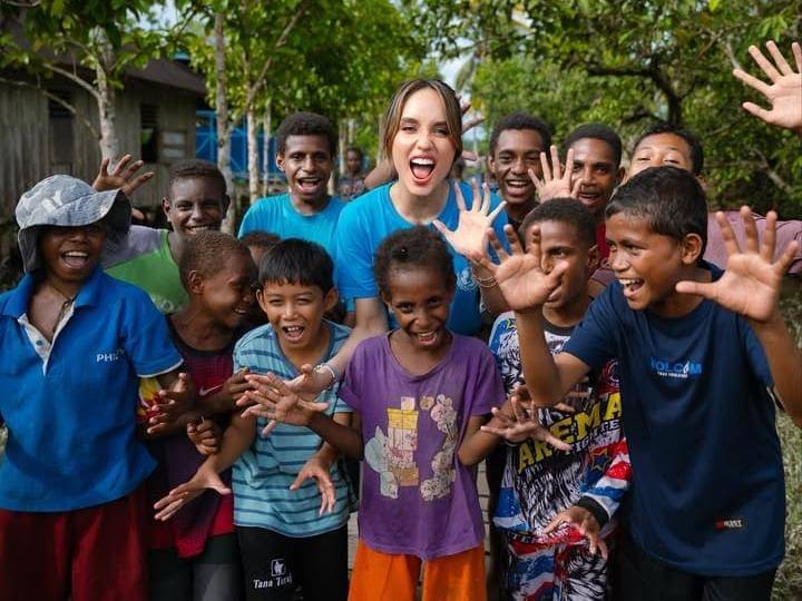 potret Cinta Laura di Asmat