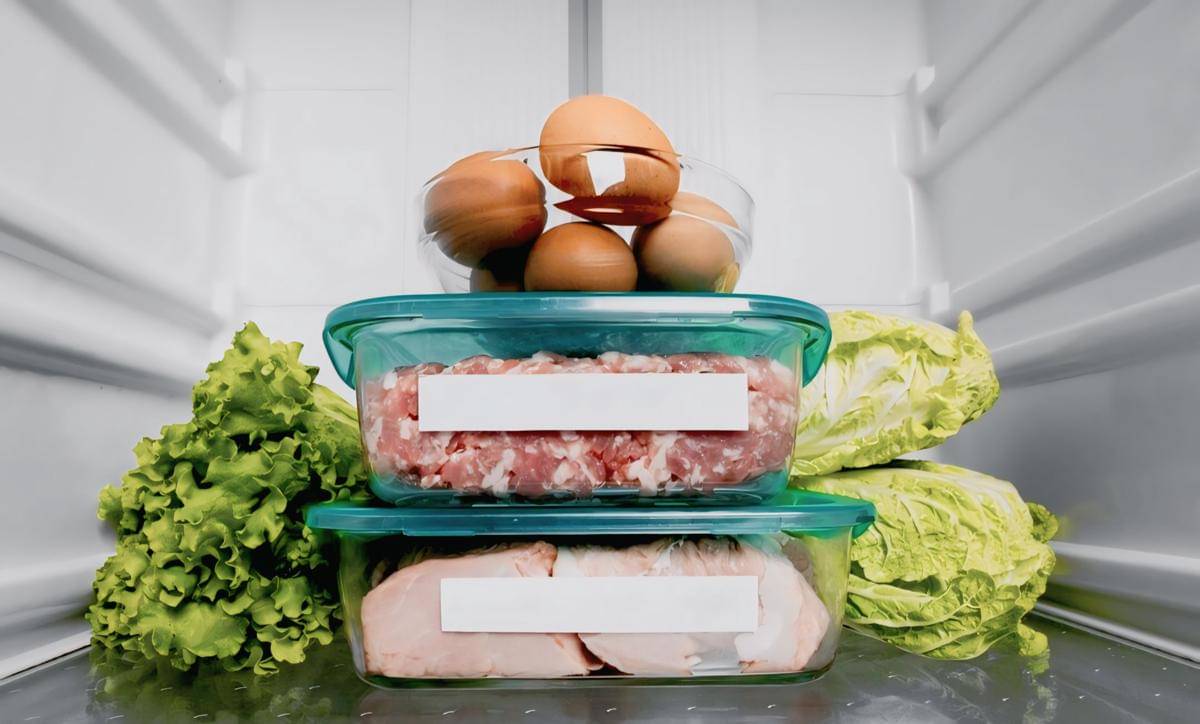 ilustrasi label pada wadah daging