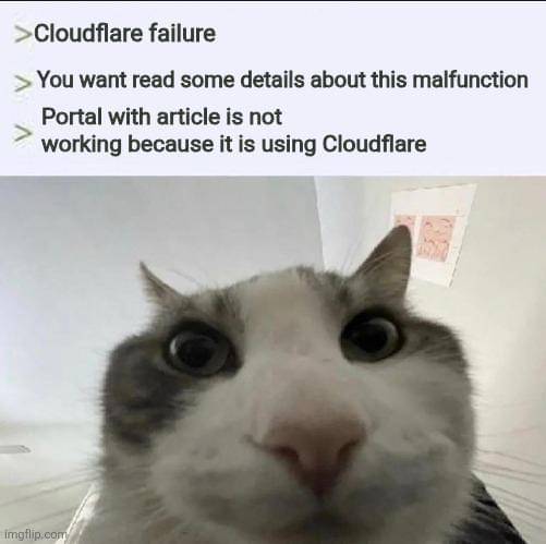 meme Cloudflare down