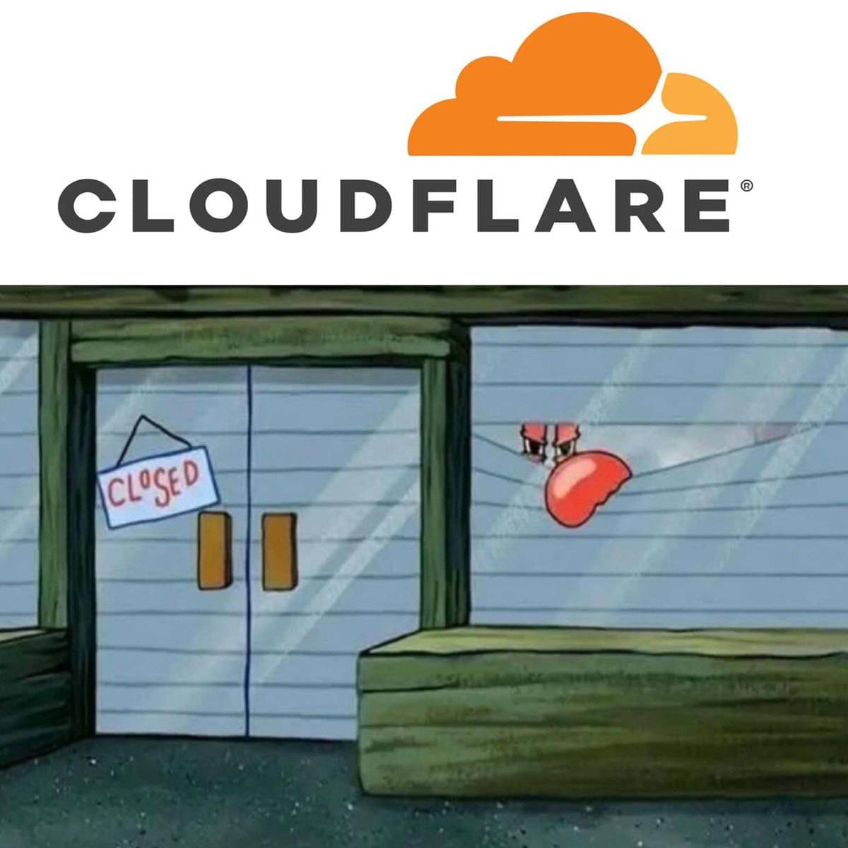 meme Cloudflare down