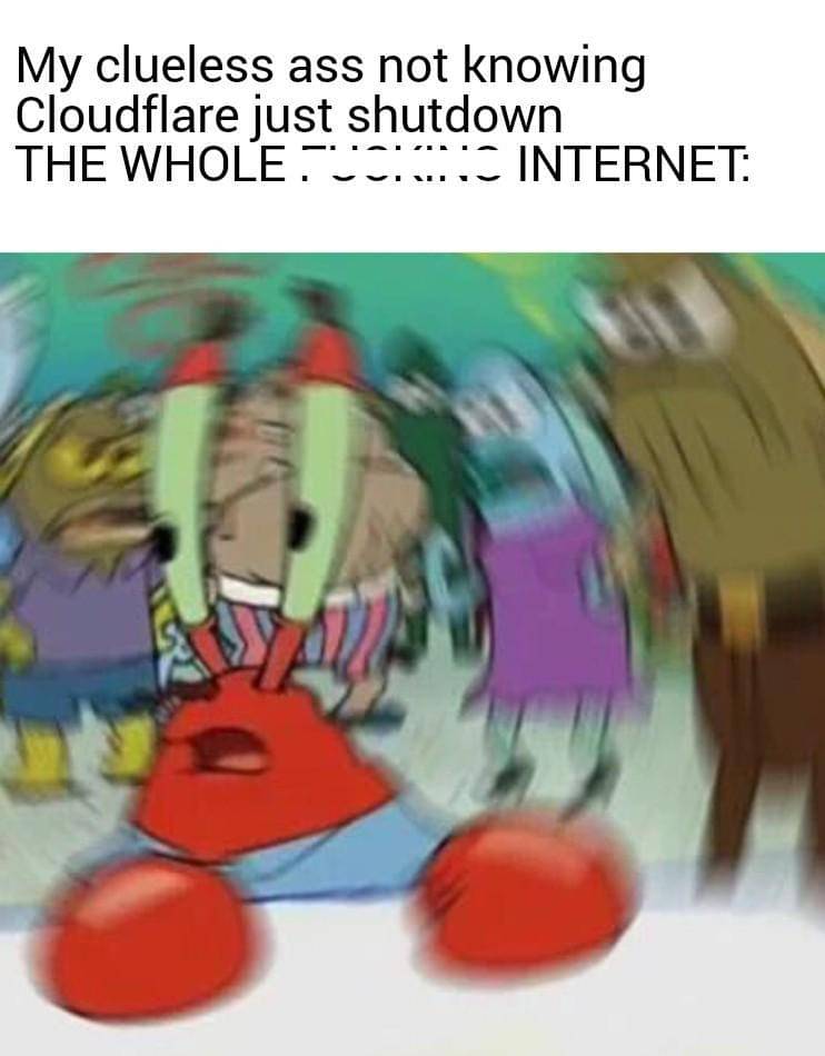 meme Cloudflare down
