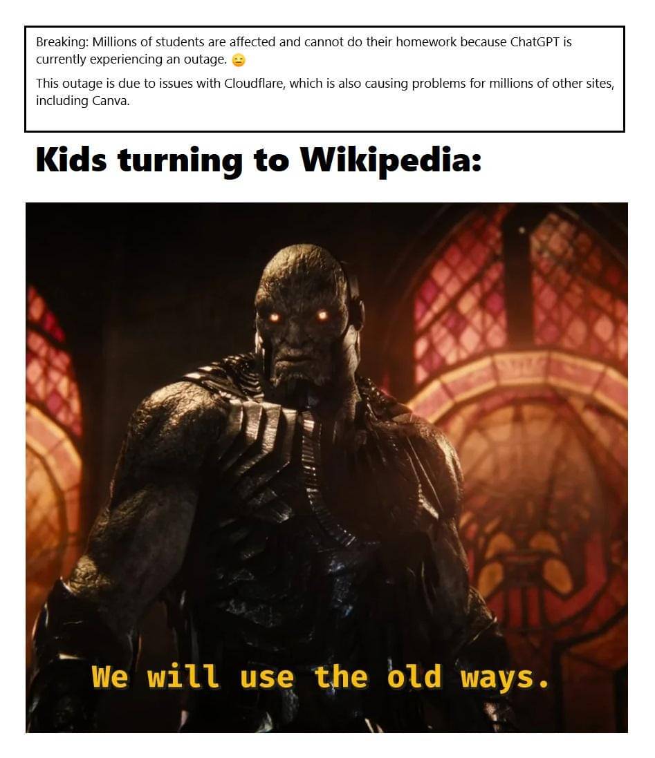 meme Cloudflare down
