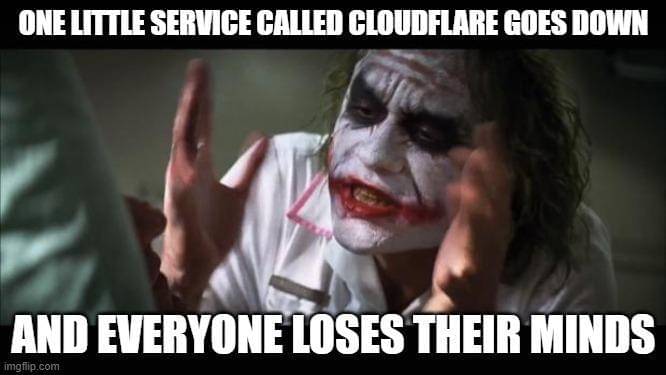 meme Cloudflare down